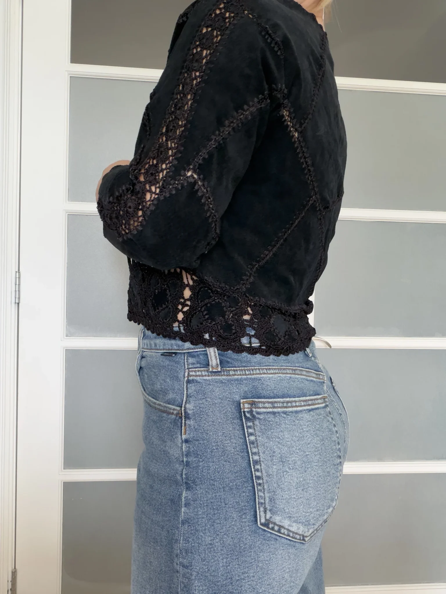 Image for Haut en cuir Vintage - Marie Clair taille M noir