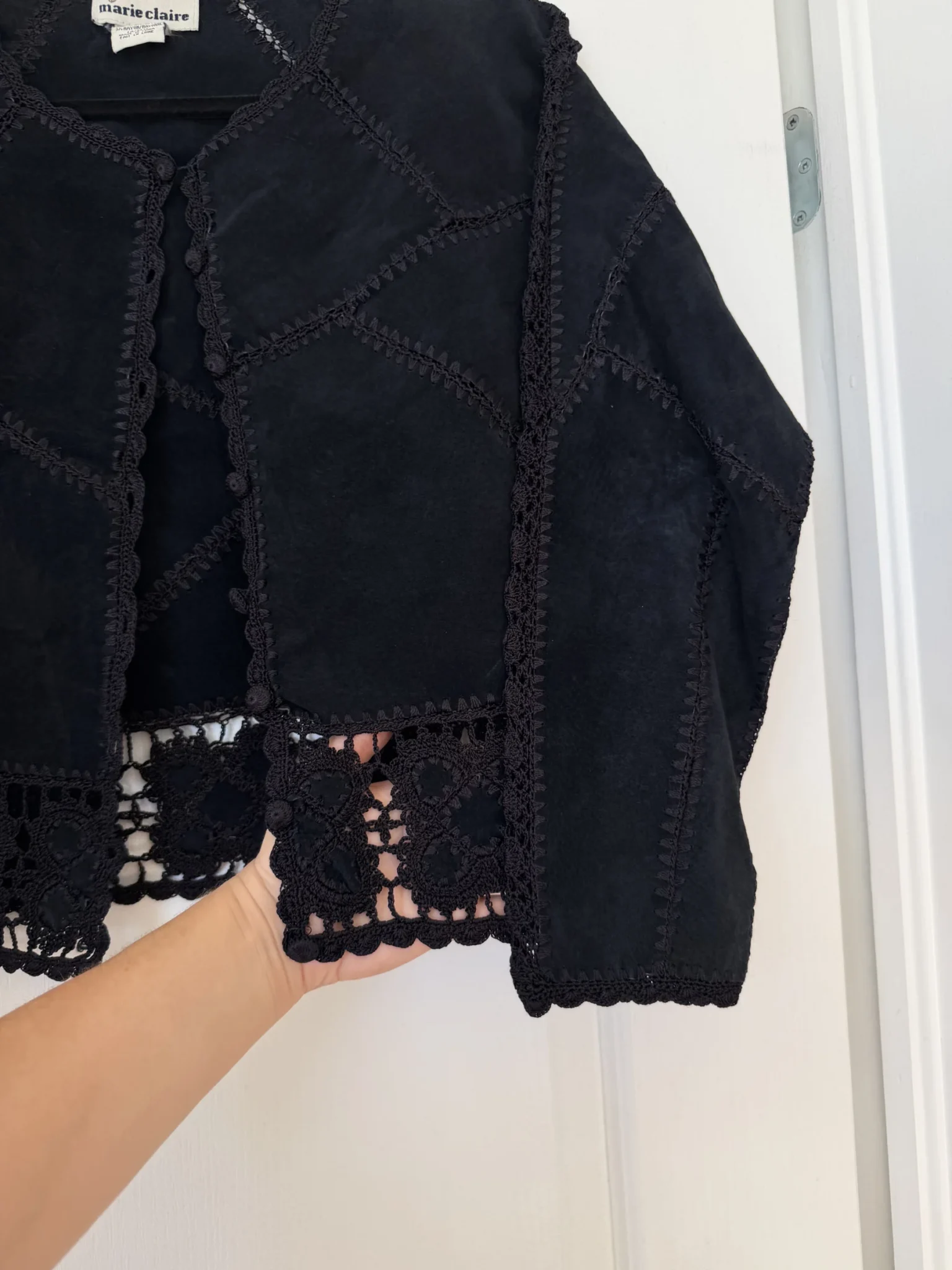 Image for Haut en cuir Vintage - Marie Clair taille M noir