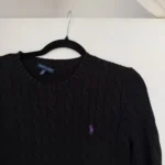 Thumbnail for Pull femme Ralph Lauren taille S noir logo violet
