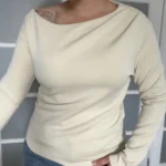 Featured thumbnail for Top Yaya Women taille M beige drapé