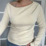 Thumbnail for Top Yaya Women taille M beige drapé