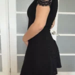 Thumbnail for Black lace twin-set dress, size S