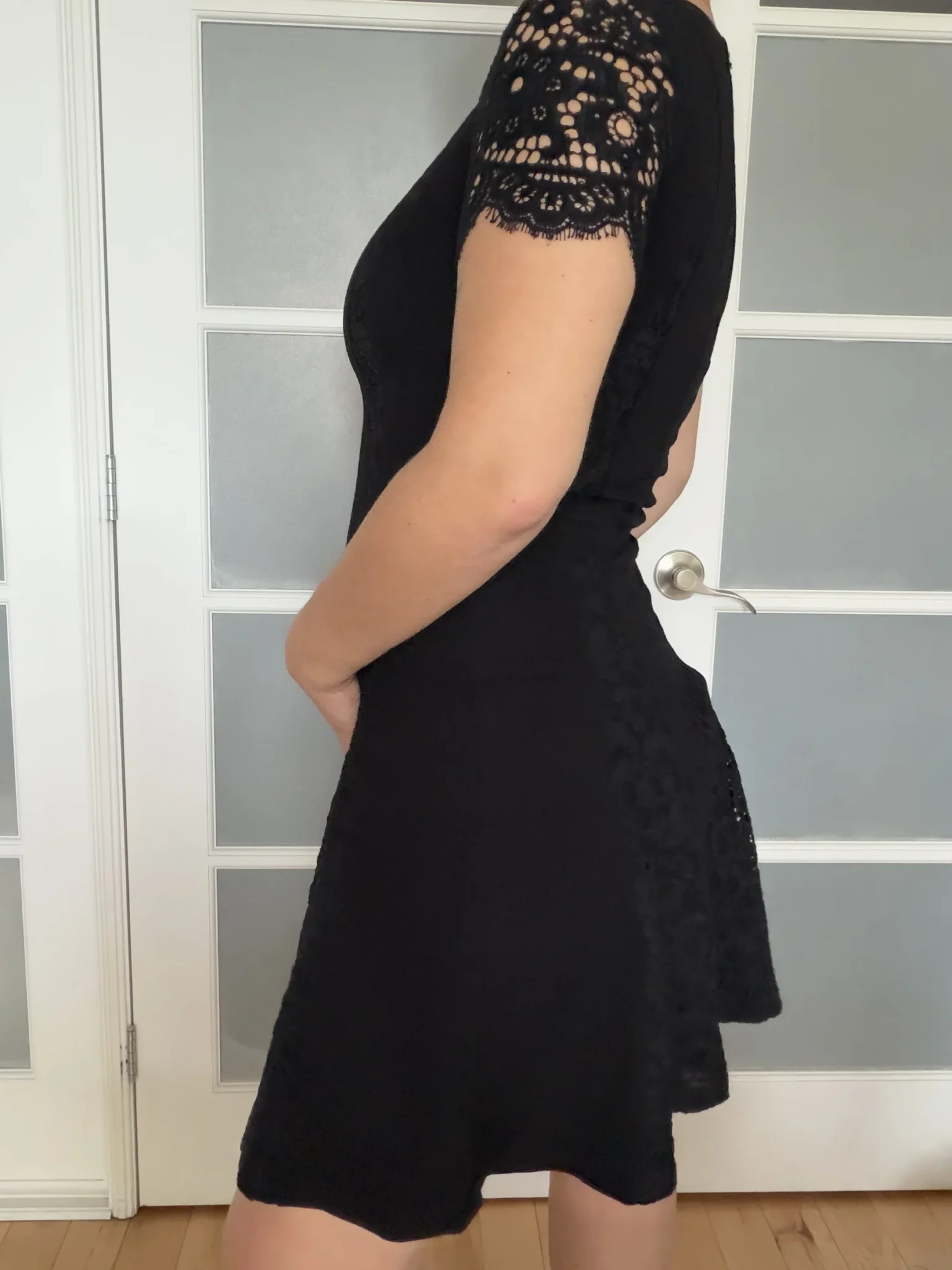 Image for Black lace twin-set dress, size S