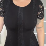 Thumbnail for Black lace twin-set dress, size S