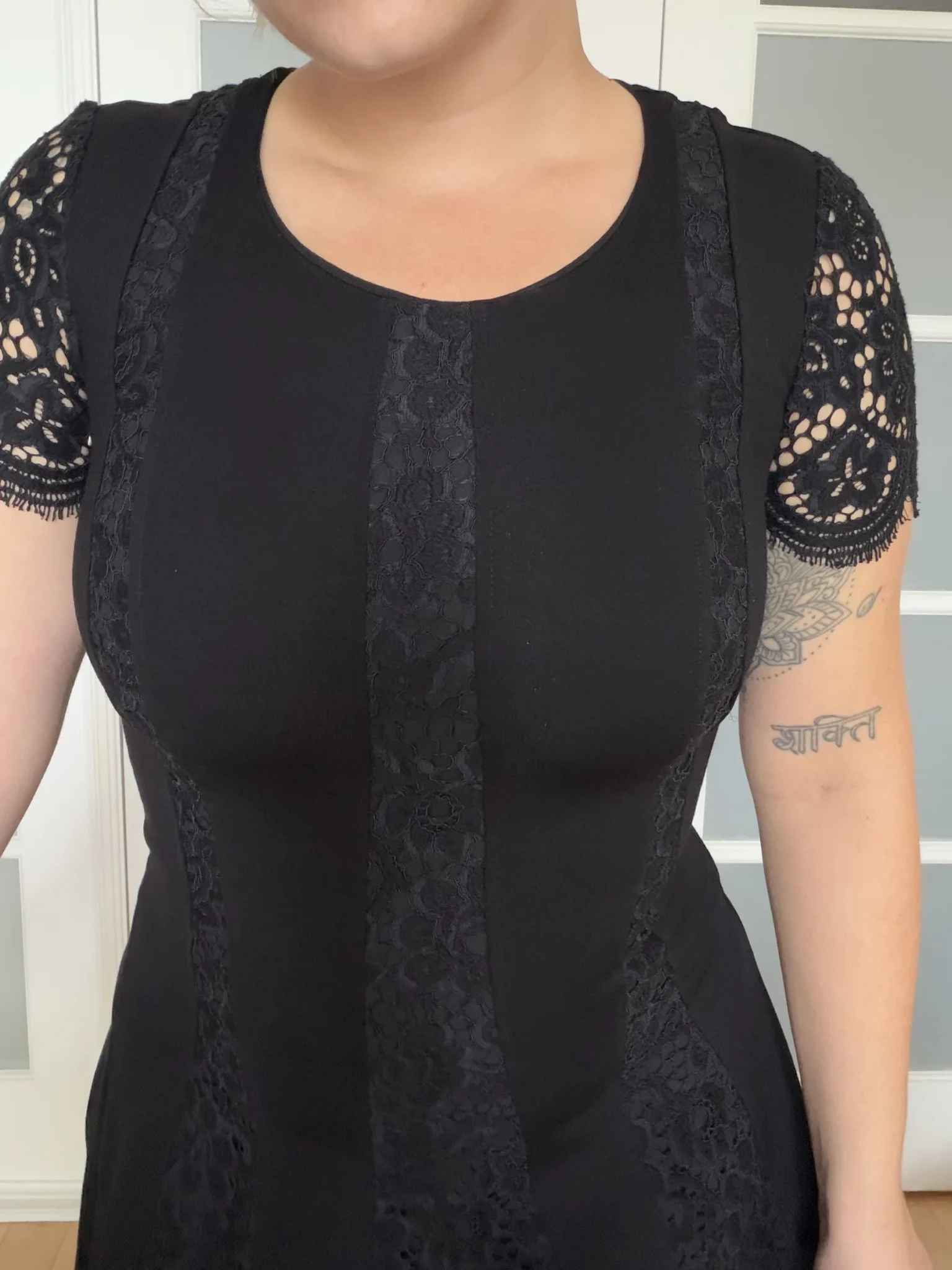 Image for Black lace twin-set dress, size S