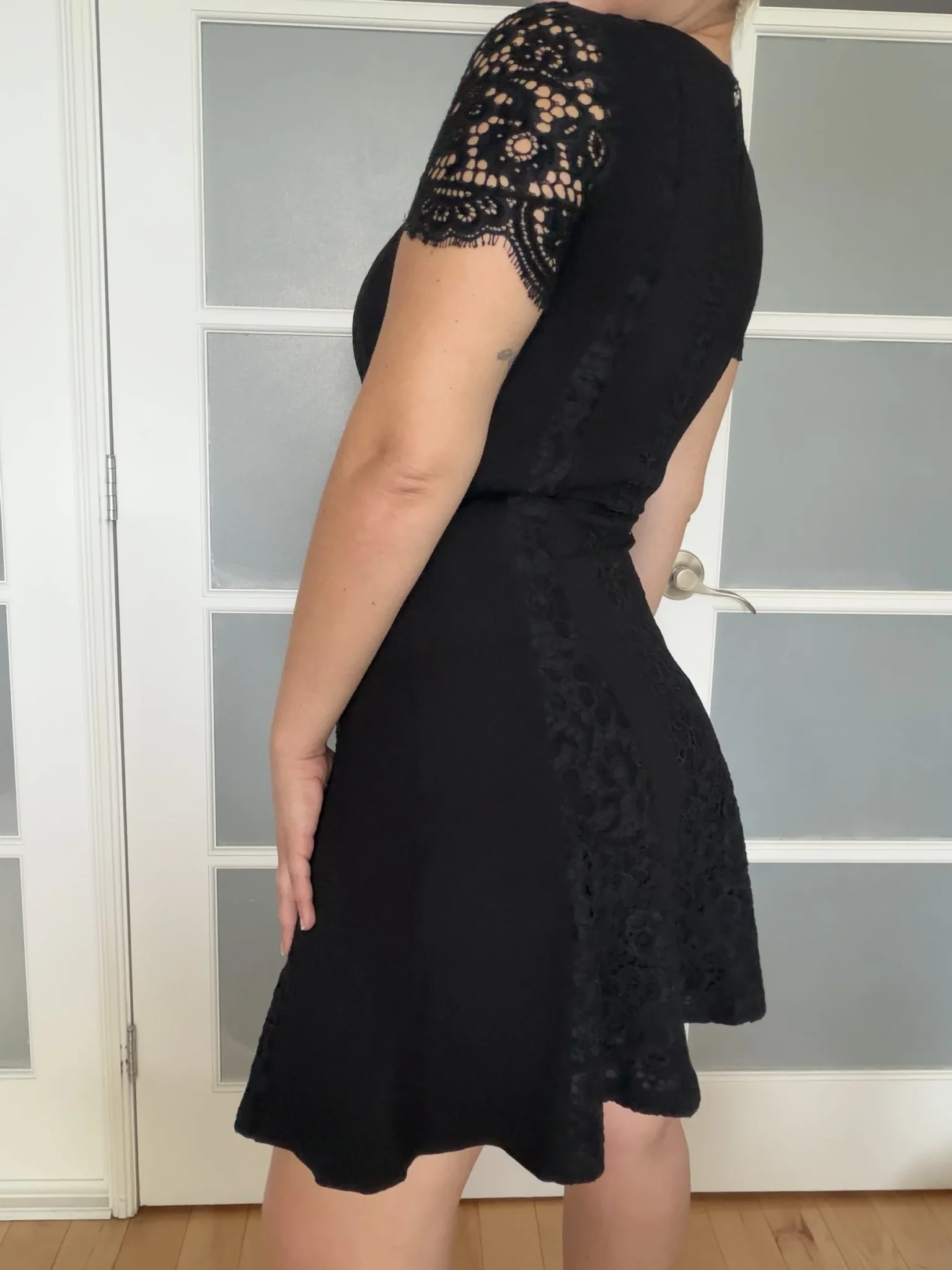 Image for Black lace twin-set dress, size S