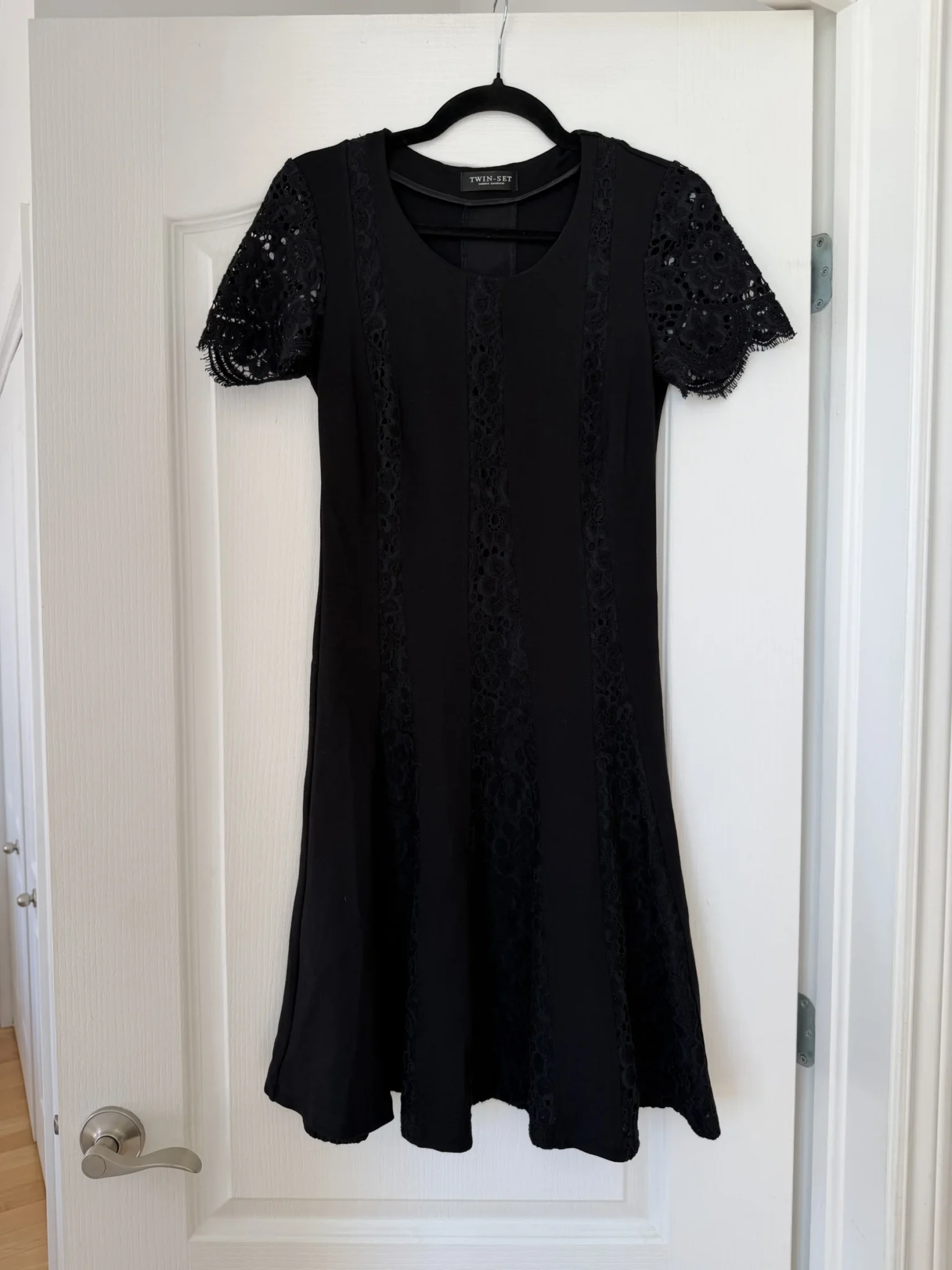 Image for Black lace twin-set dress, size S