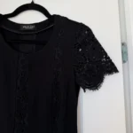 Thumbnail for Black lace twin-set dress, size S