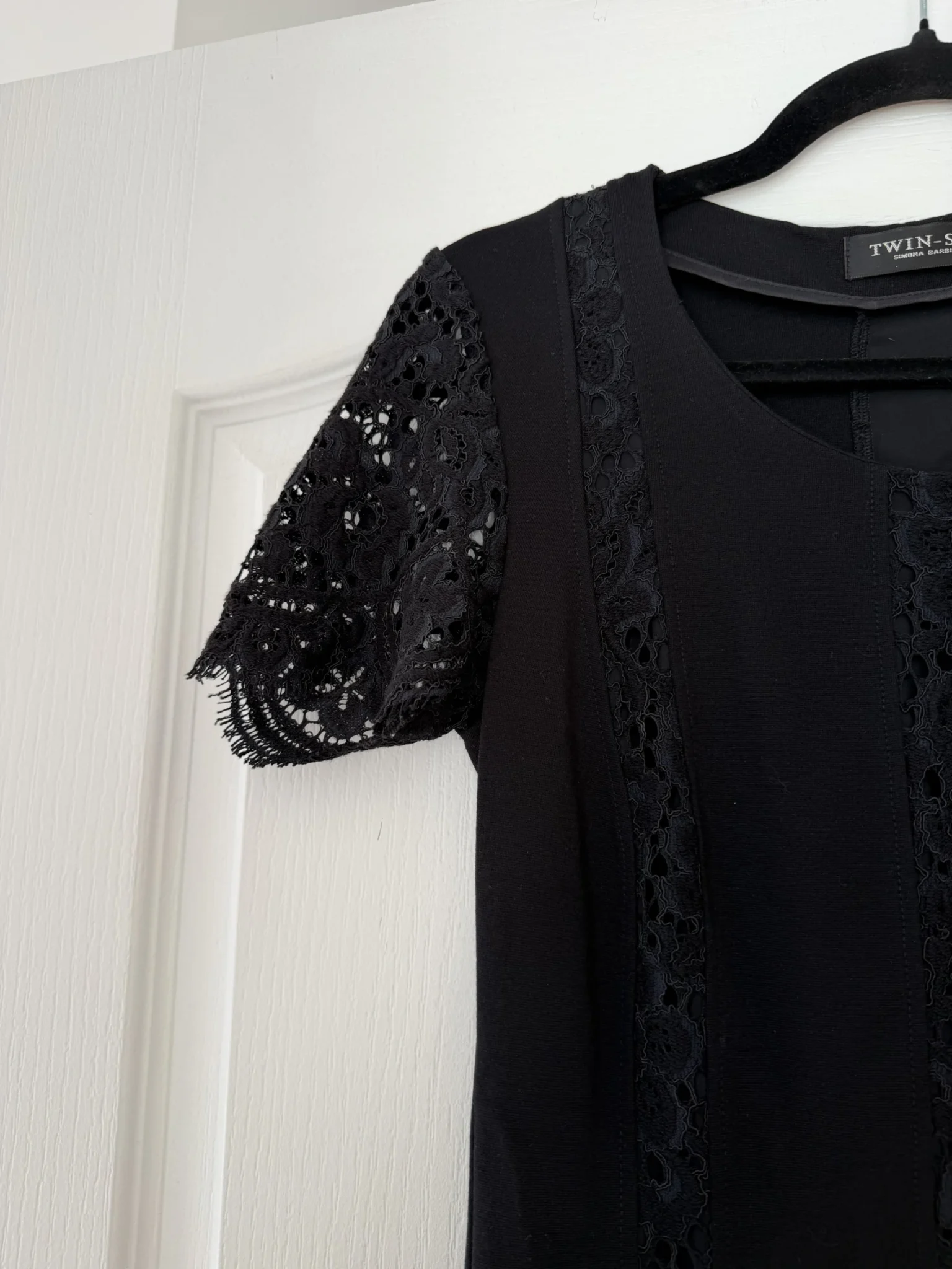 Image for Black lace twin-set dress, size S