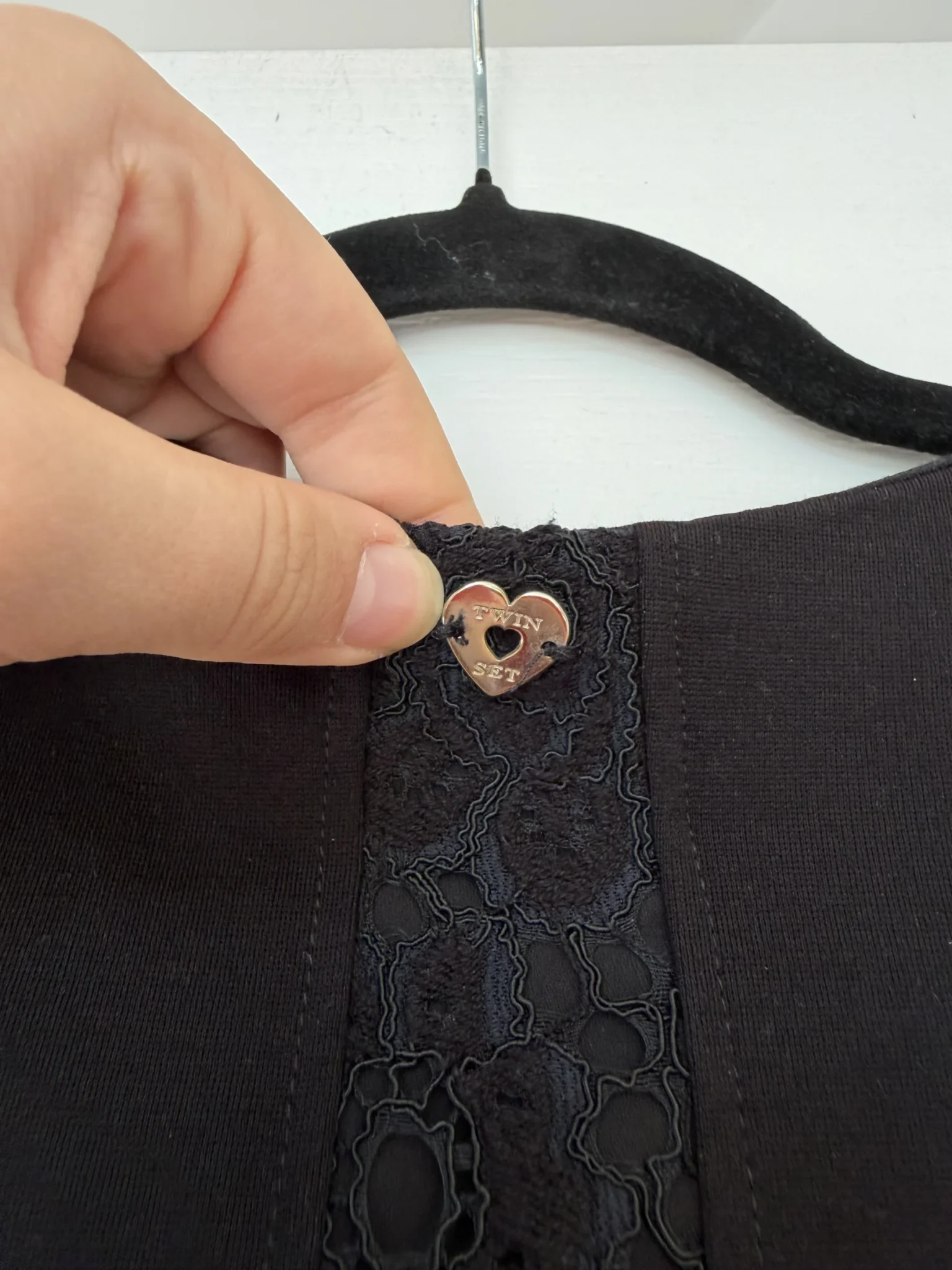 Image for Black lace twin-set dress, size S