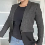 Thumbnail for The Kooples black and grey blazer, size 40 – L