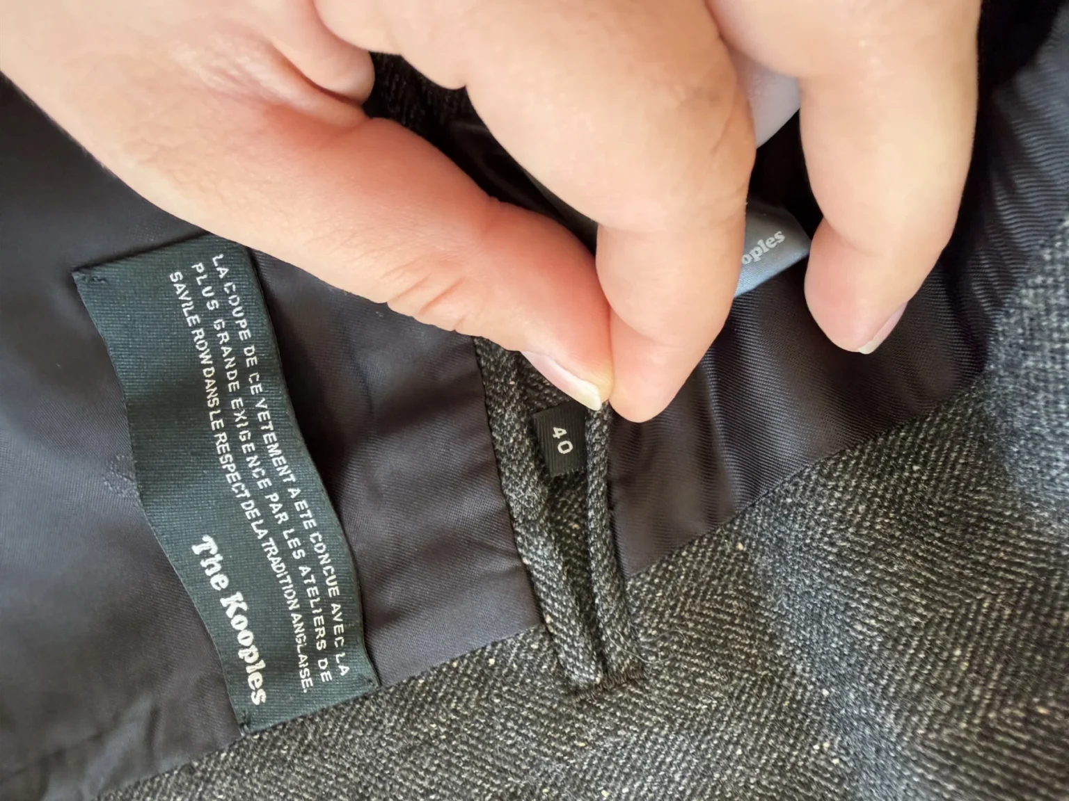 Image for The Kooples black and grey blazer, size 40 – L