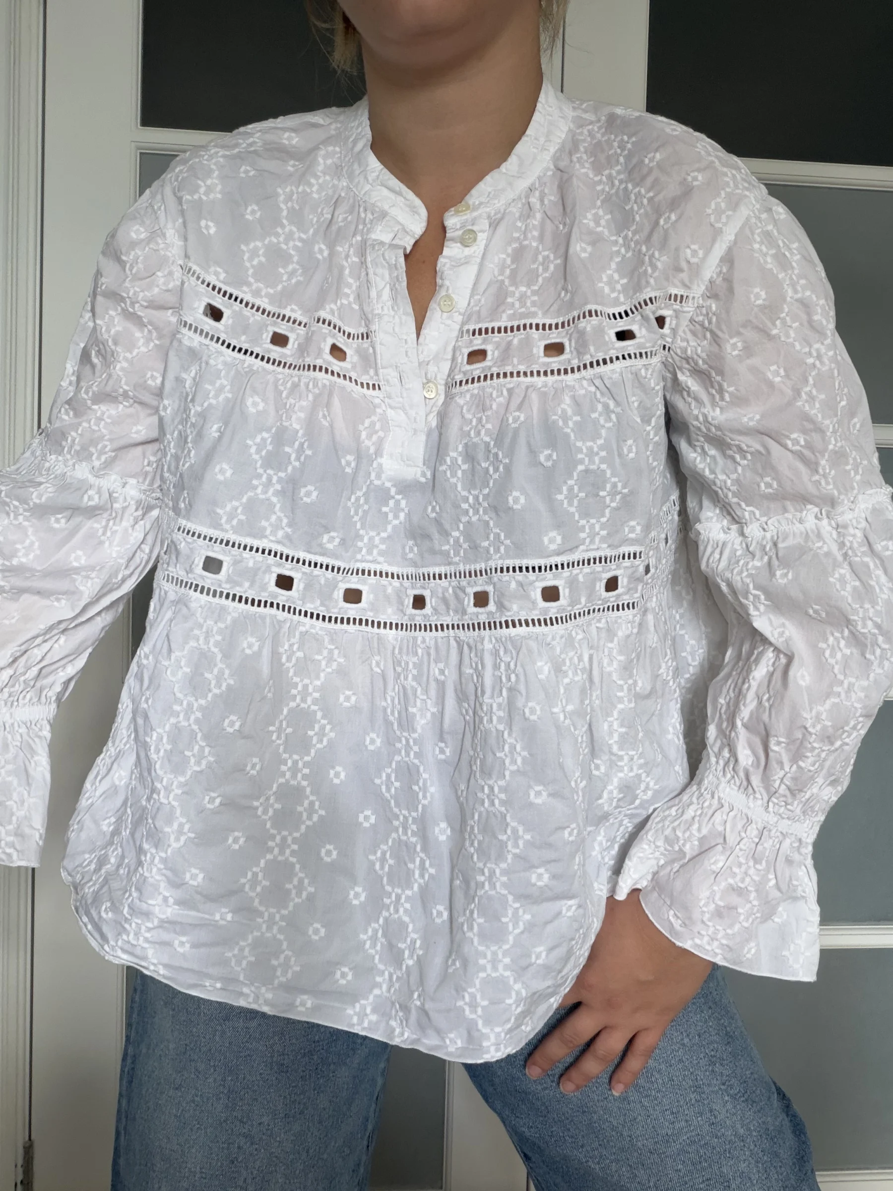 See by Chloé blouse, size 42, white Chloé seconde main