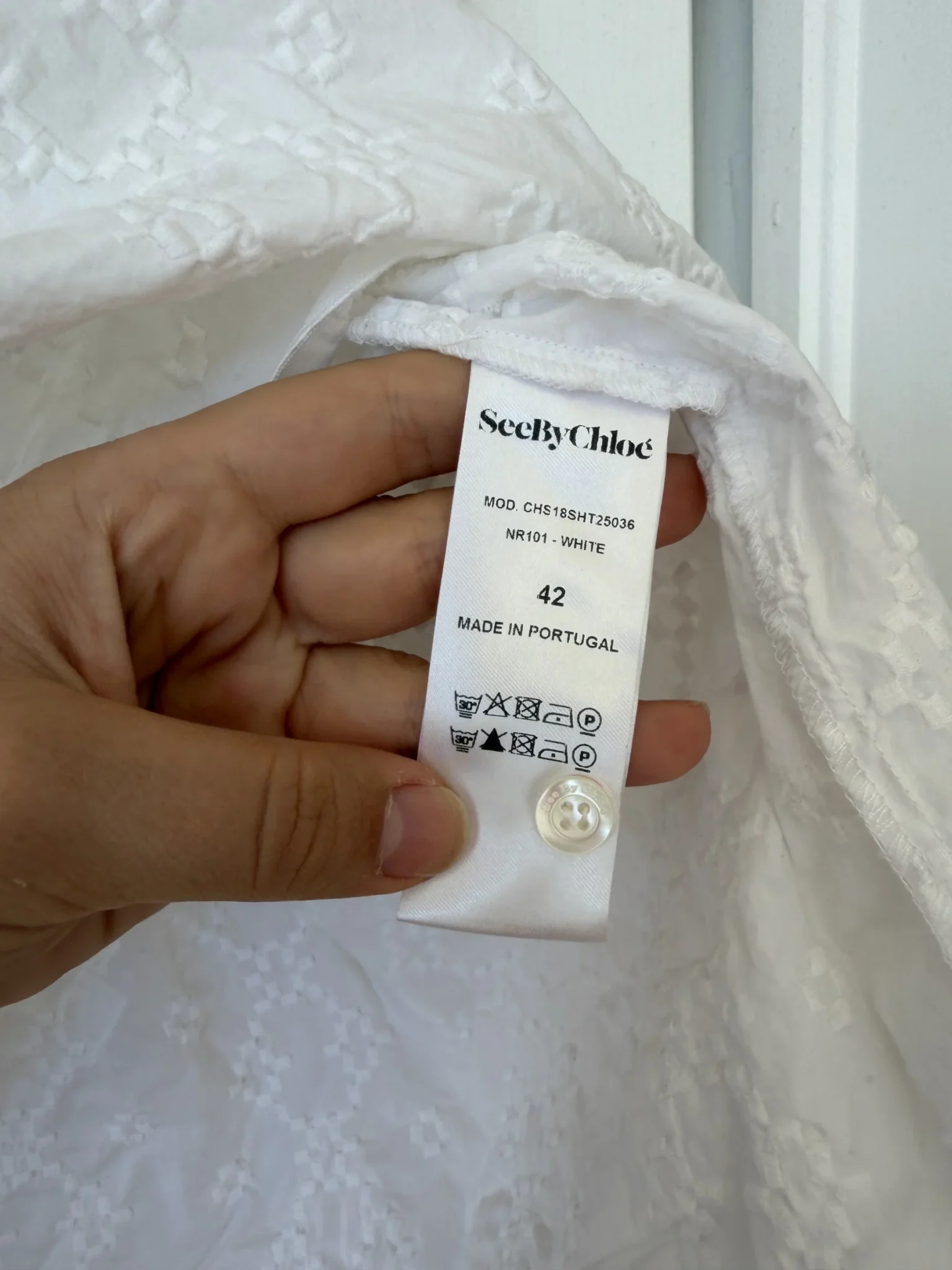 Image for See by Chloé blouse, size 42, white