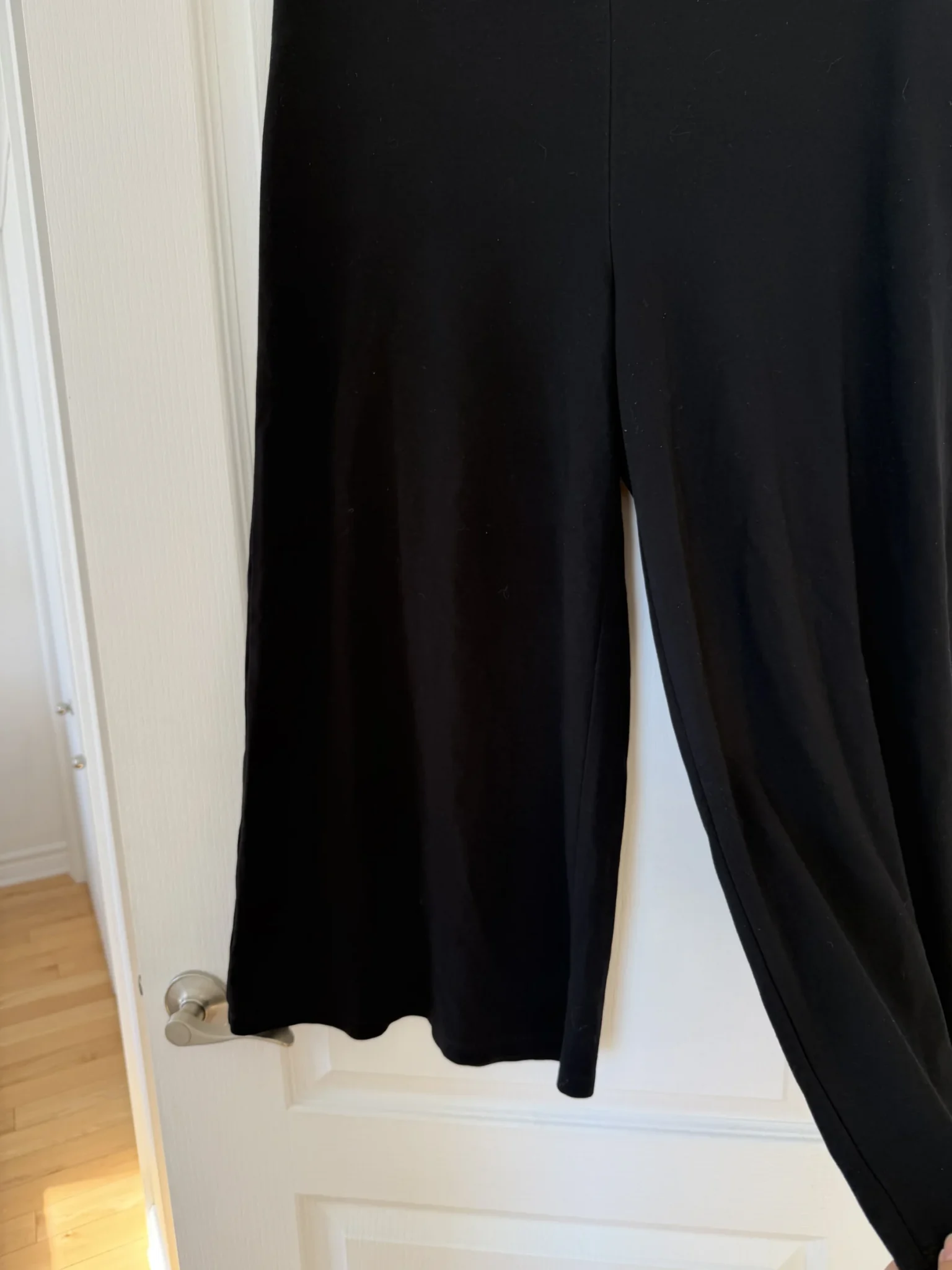 Image for Sarah Pacini black wide-leg trousers, size 4