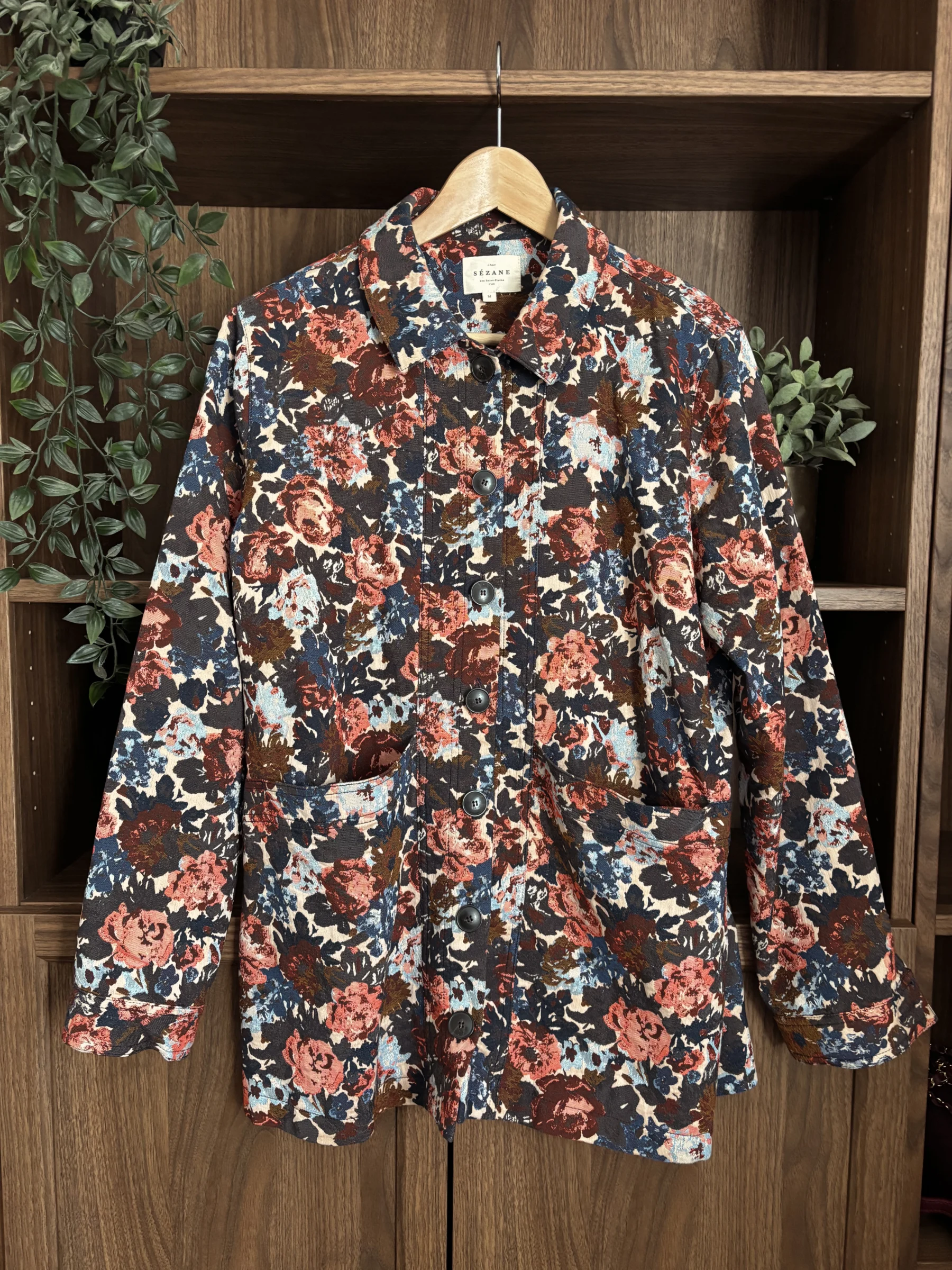 Sézane floral jacket – Size M – Floral jacquard Sézane seconde main