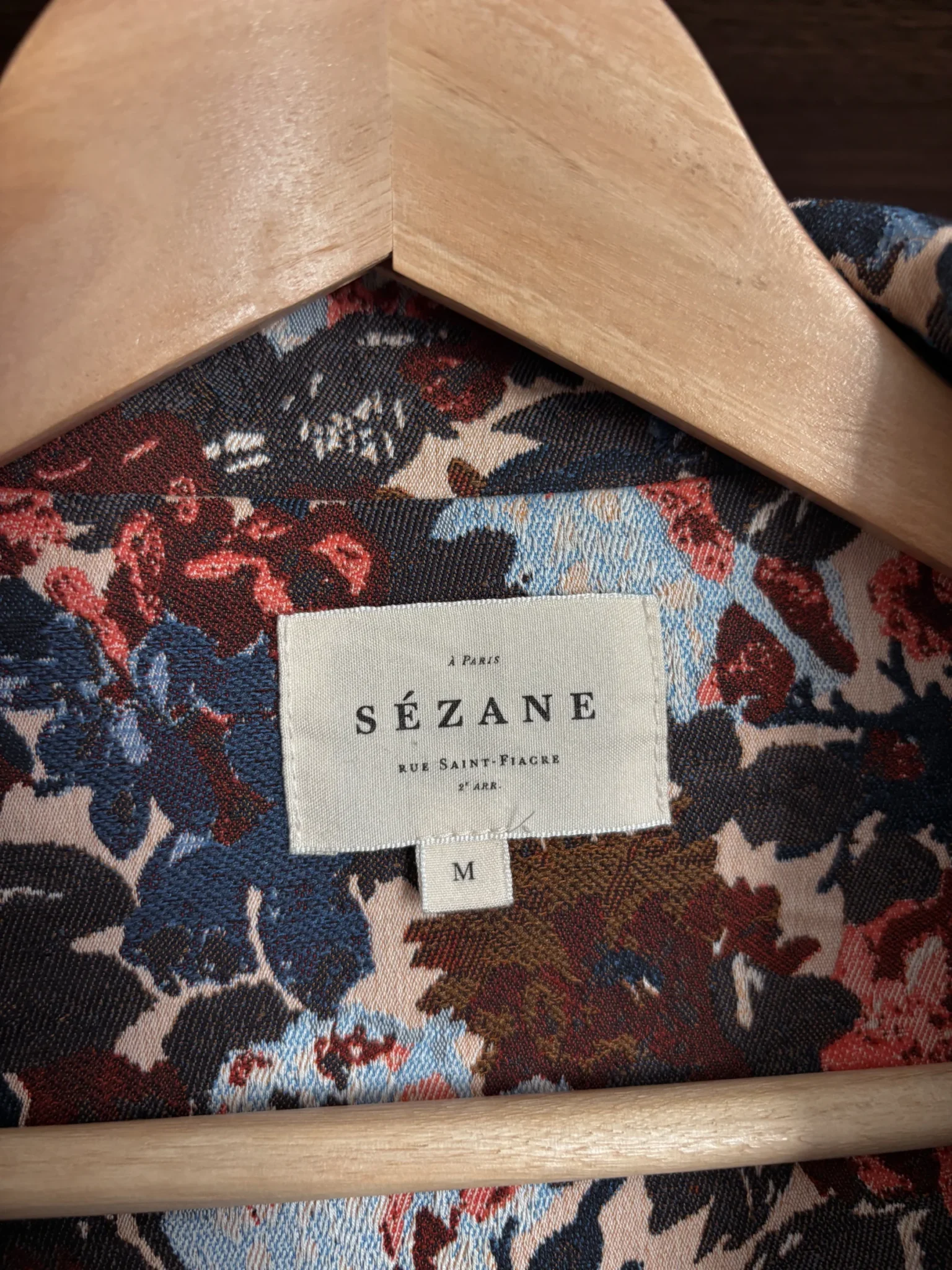 Image for Sézane floral jacket – Size M – Floral jacquard