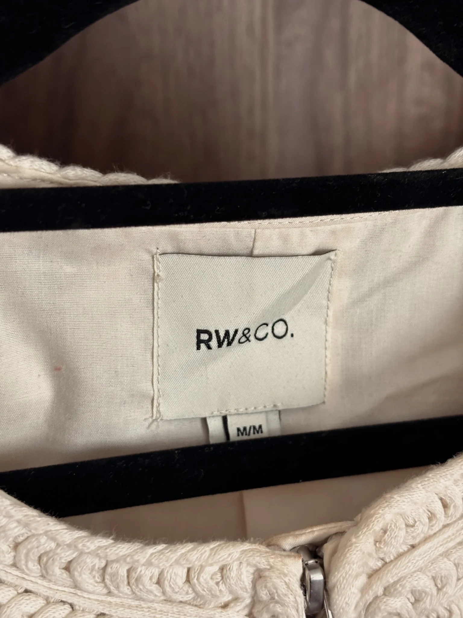 Image for RW&CO. cream embroidered jacket – Size M