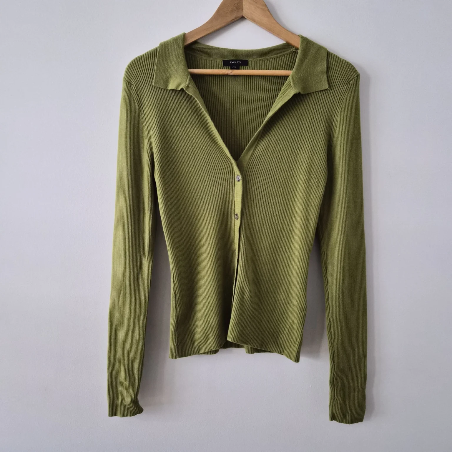 Featured image for Cardigan col polo vert pistache