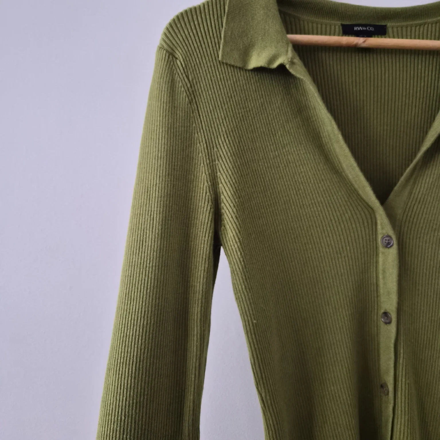 Image for Cardigan col polo vert pistache