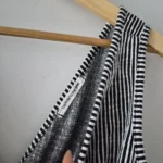 Thumbnail for Striped, ruffled, wrap-around sleeveless top