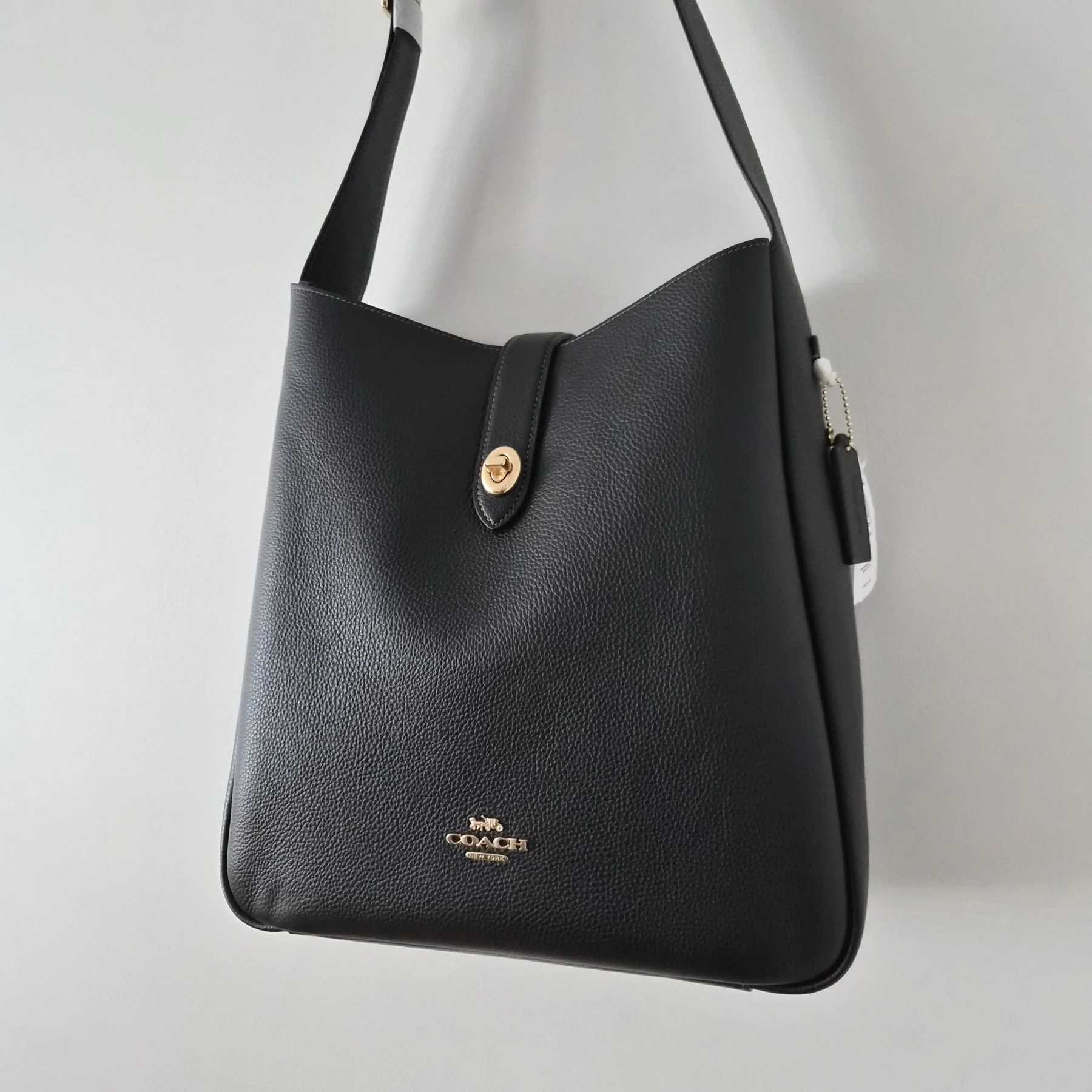 Hadley large shoulder bag – black Coach seconde main