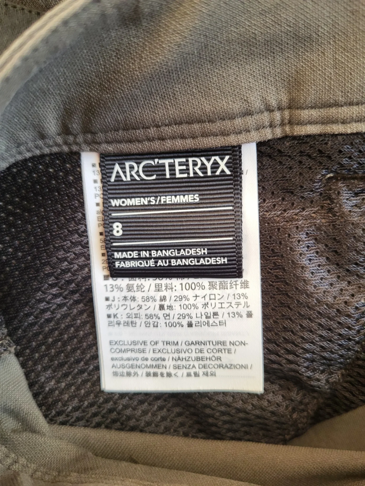 Image for Arc’teryx Pantalon pour femme vert kaki  | Taille 8 | Randonnée