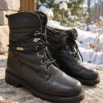 Featured thumbnail for Pajar winter boots black leather Shearling Lined Combat Boots Size 9