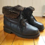 Thumbnail for Pajar winter boots black leather Shearling Lined Combat Boots Size 9