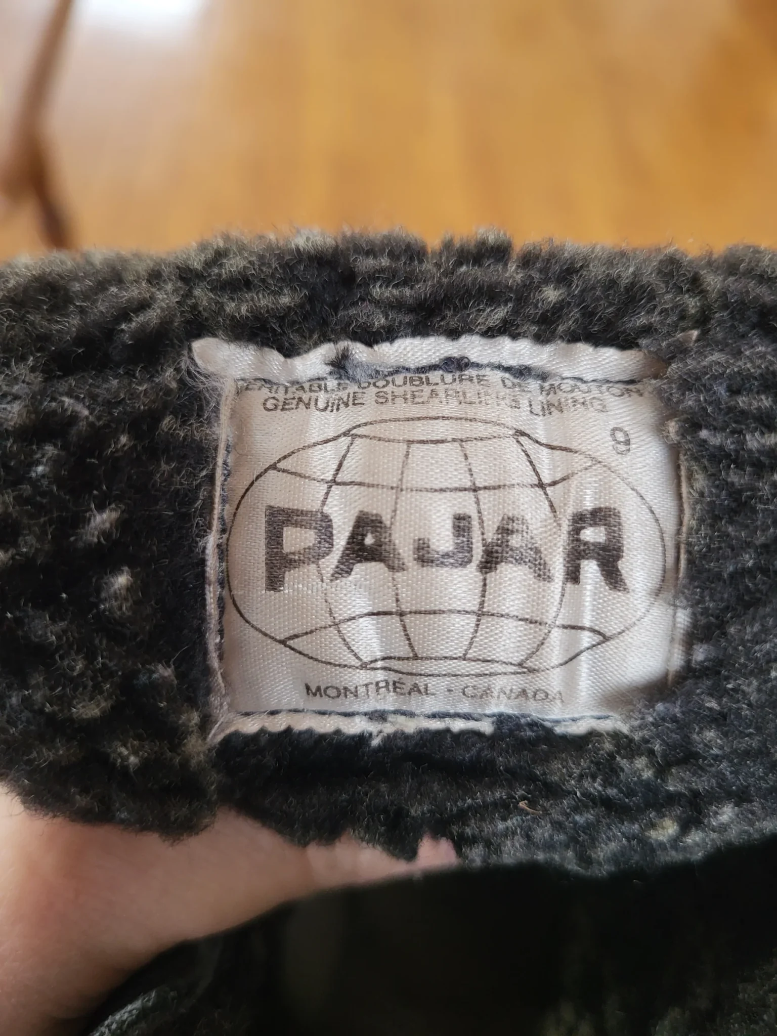 Image for Pajar winter boots black leather Shearling Lined Combat Boots Size 9