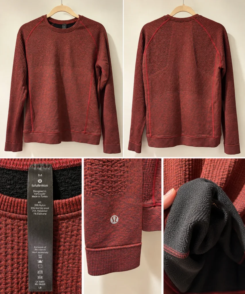 Image for Lululemon | Chandail technique en laine mérinos – M