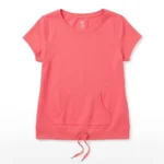 Featured thumbnail for PURE NRG Athletics – Haut corail à manches courtes poche kangourou et cordon – Taille moyenne (10)