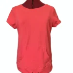Thumbnail for PURE NRG Athletics – Haut corail à manches courtes poche kangourou et cordon – Taille moyenne (10)