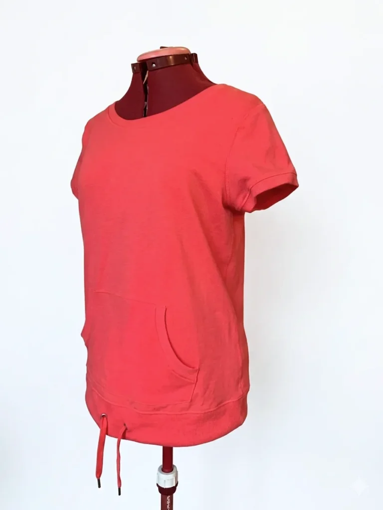 Image for PURE NRG Athletics – Haut corail à manches courtes poche kangourou et cordon – Taille moyenne (10)