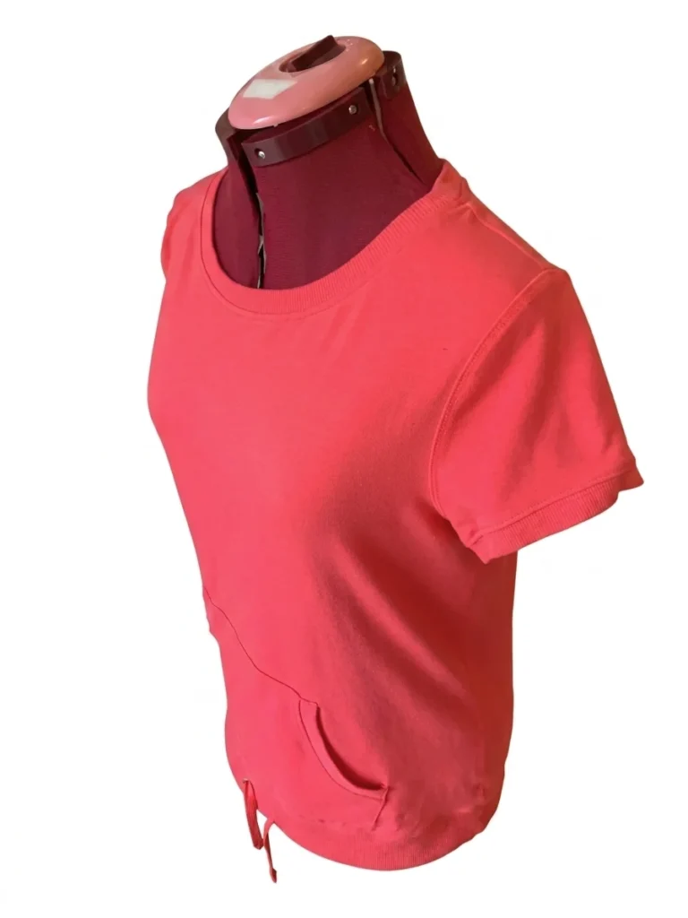 Image for PURE NRG Athletics – Haut corail à manches courtes poche kangourou et cordon – Taille moyenne (10)