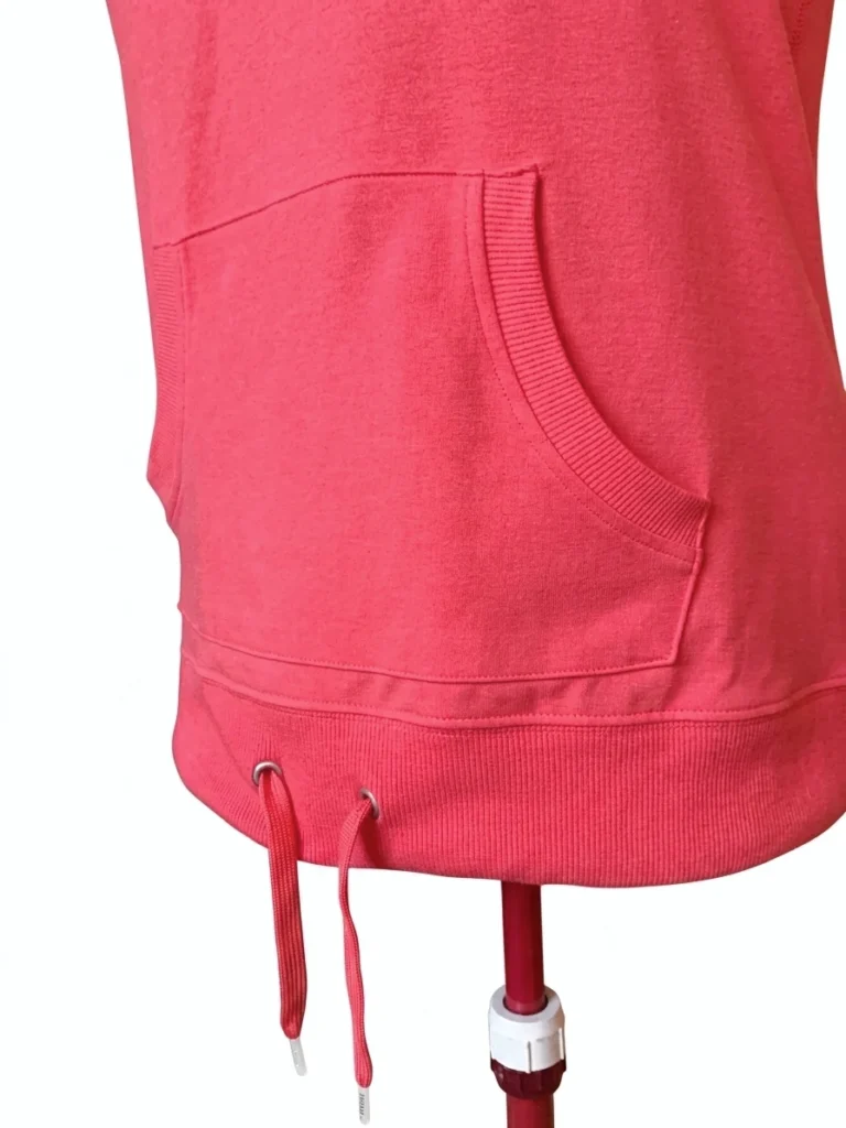 Image for PURE NRG Athletics – Haut corail à manches courtes poche kangourou et cordon – Taille moyenne (10)