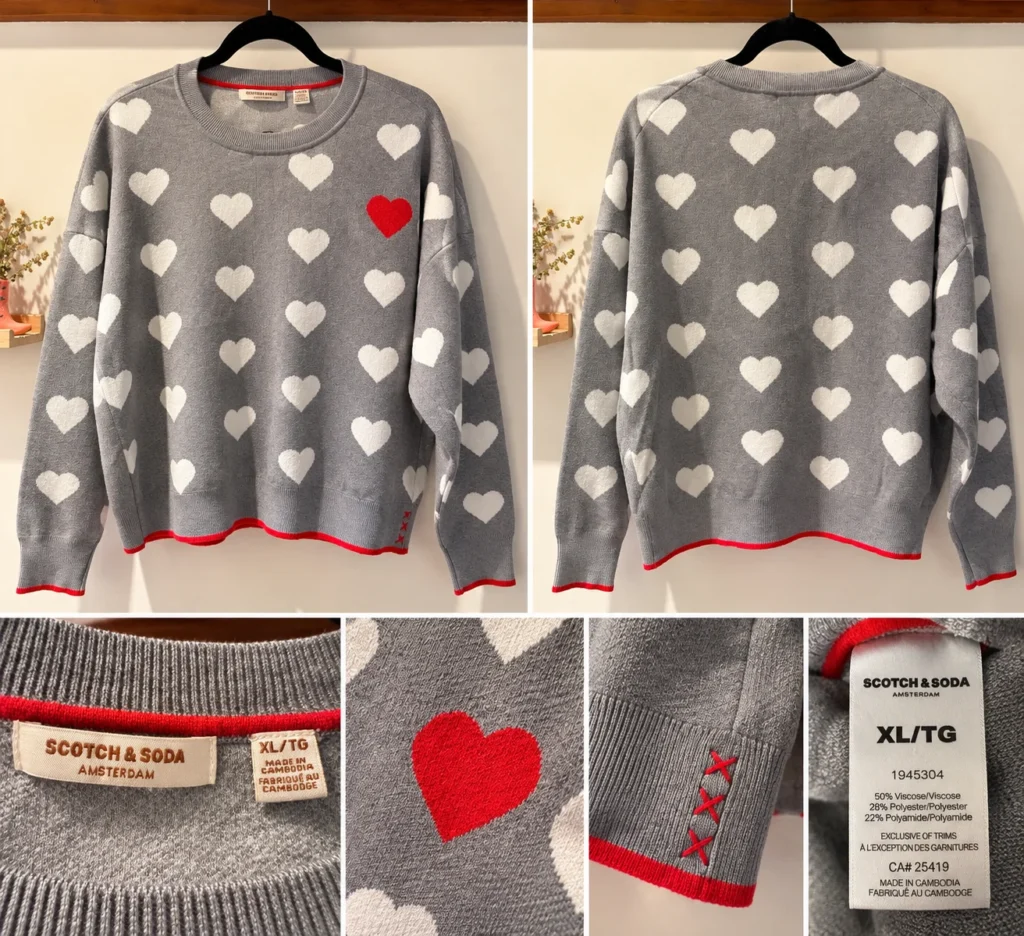 Image for ❤️ Scotch & Soda jumper – Hearts – XL