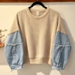 Featured thumbnail for Dreamers jumper with denim sleeves – Size L