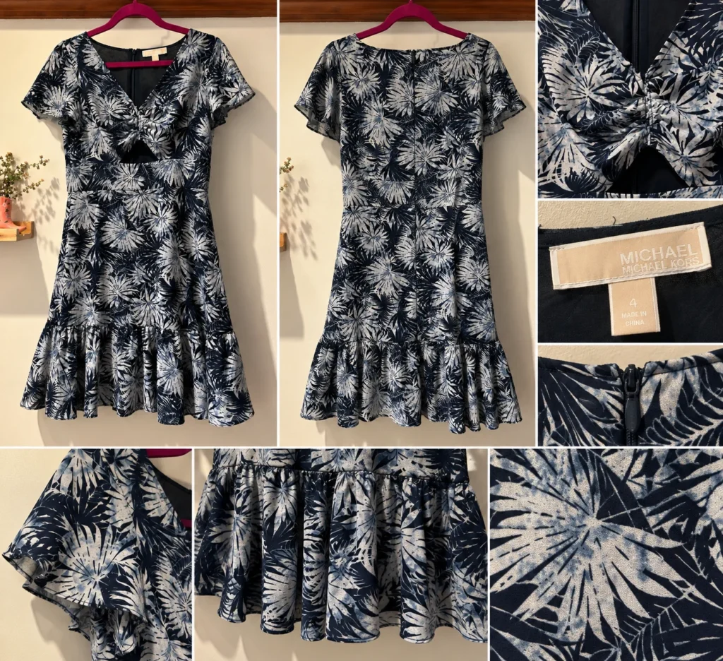 Image for Michael Michael Kors dress with a tropical print – Size 4