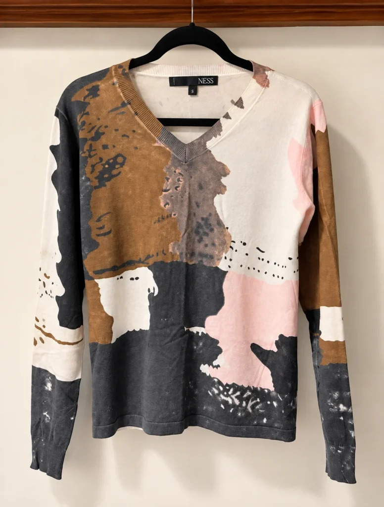 Featured image for NESS jumper with abstract print – Size S