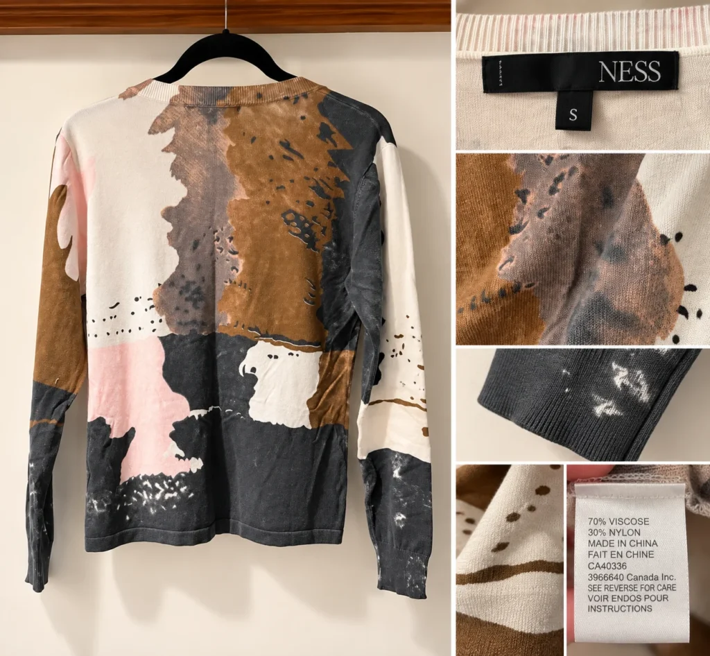 Image for NESS jumper with abstract print – Size S