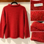Thumbnail for SECCHIC glittery red knitted jumper
