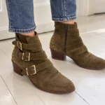 Featured thumbnail for Khaki suede ankle boots – Made in Italy – size 38