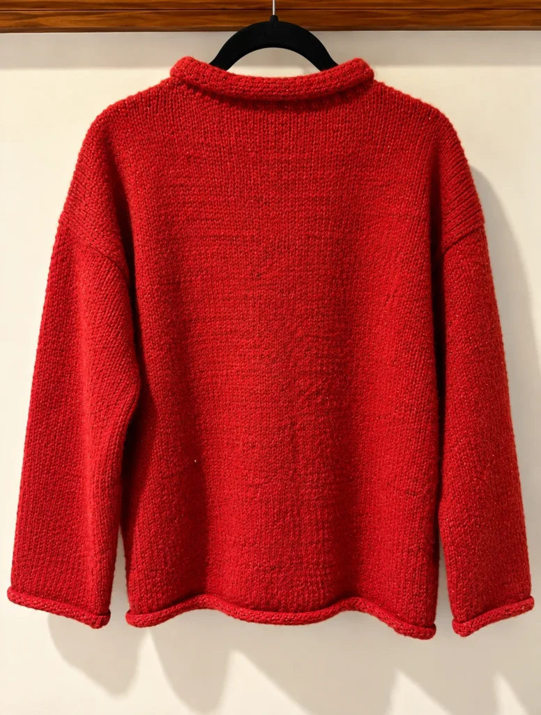 Image for SECCHIC glittery red knitted jumper