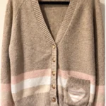 Featured thumbnail for COCO Y CLUB cardigan – Beige, powder pink and cream – Size M