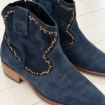 Thumbnail for Minelli ankle boots in midnight blue suede – size 37