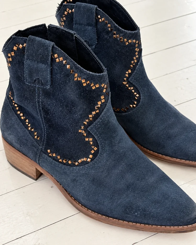Image for Minelli ankle boots in midnight blue suede – size 37