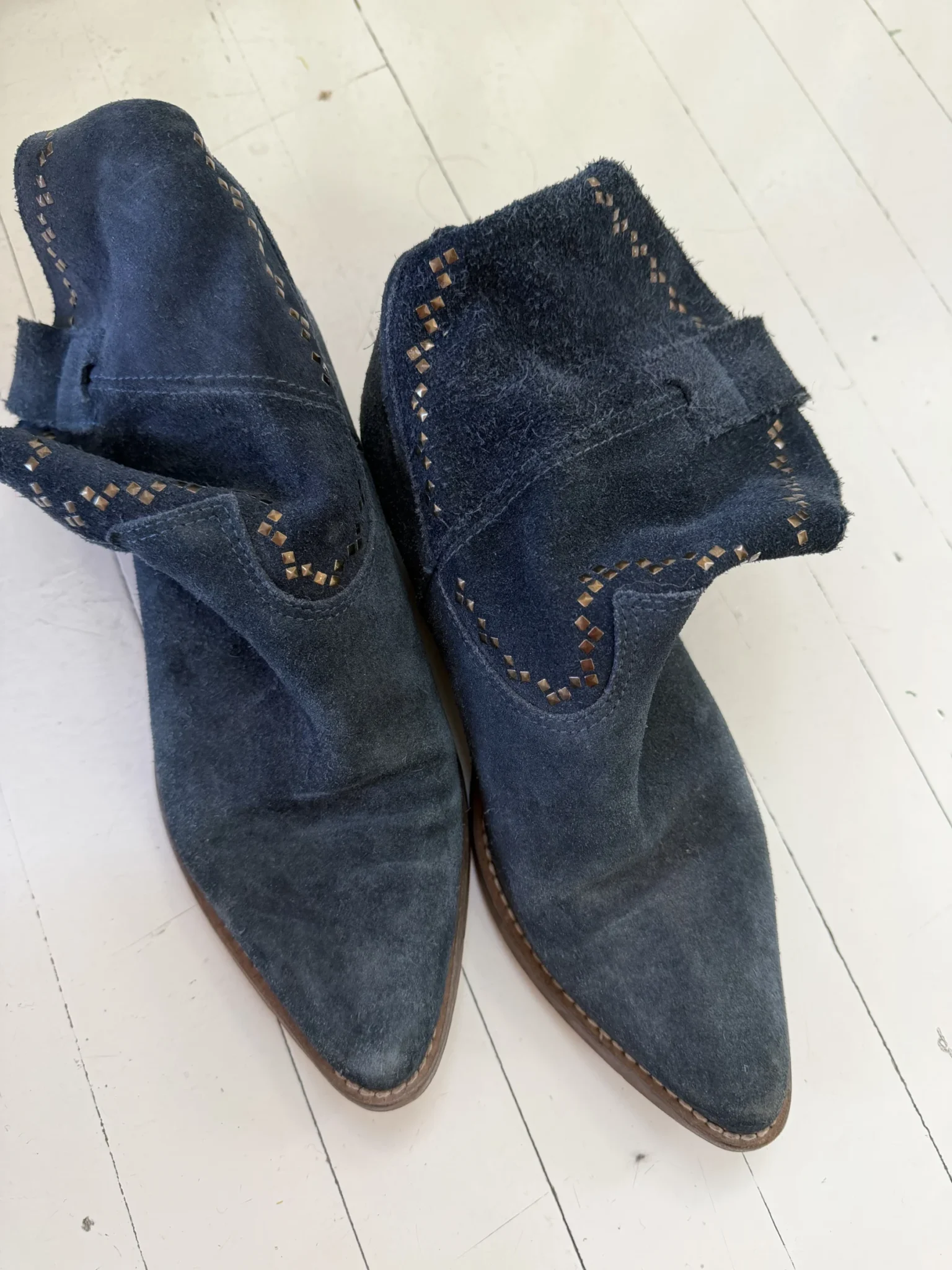 Image for Minelli ankle boots in midnight blue suede – size 37