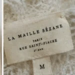 Thumbnail for Sézane ecru openwork knitted cardigan – size M