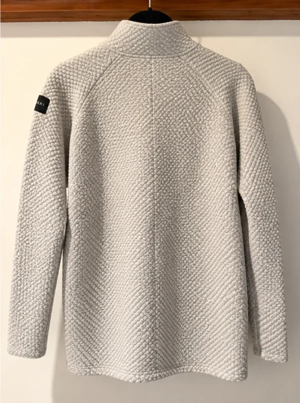 Image for ORAKI textured long-sleeved top – Light grey – Size P/S tu